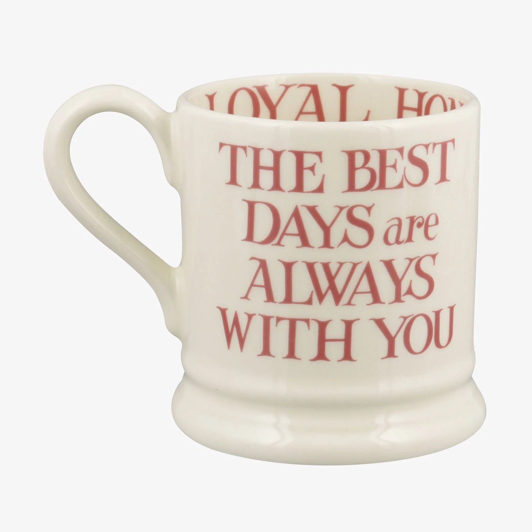 Emma Bridgewater Pink Toast My Brilliant Friend 1/2 Pint Mug