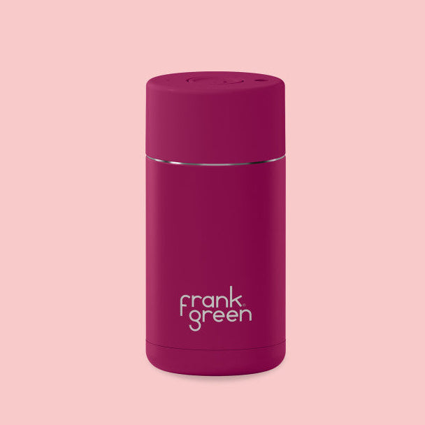 Frank Green 12oz/355ml Ceramic Reusable Cup with Push Button Lid - Berry