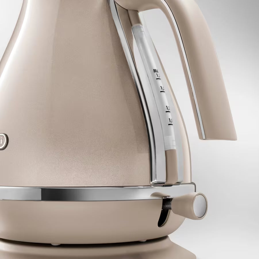 Delonghi Icona Metallics Electric Kettle - Beige Gold