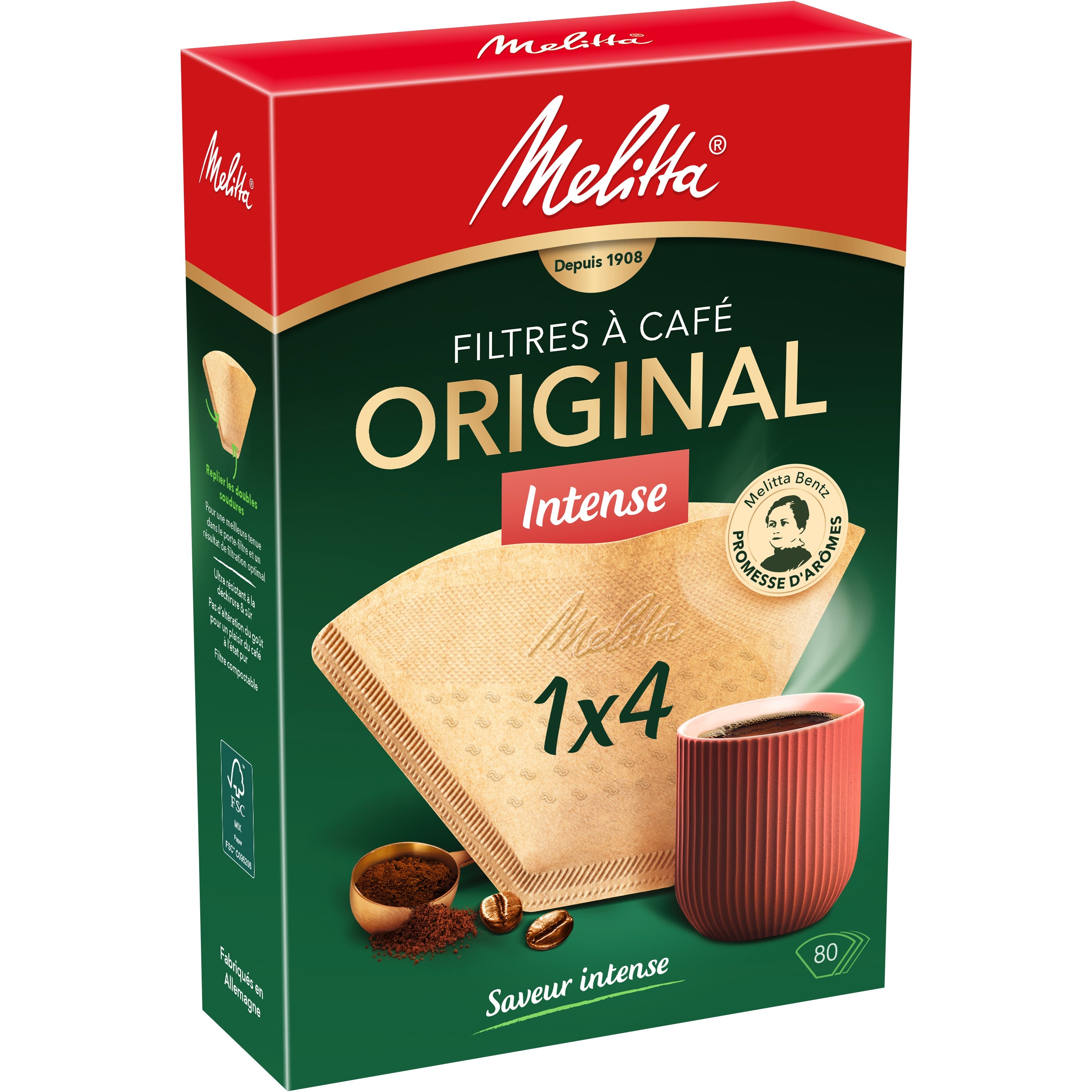 Melitta Original Intense Coffee Paper Filters 1 x 4 (80pcs)