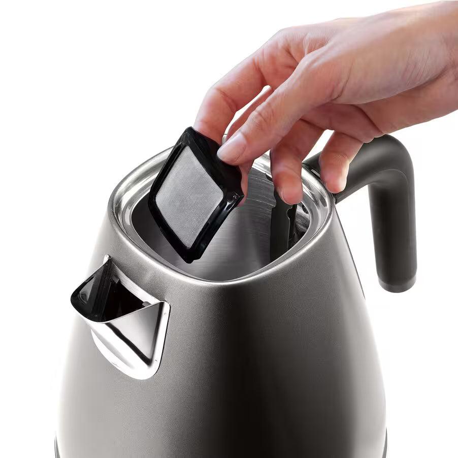 Delonghi Distinta X Stainless Steel Electric Kettle - Titanium Grey