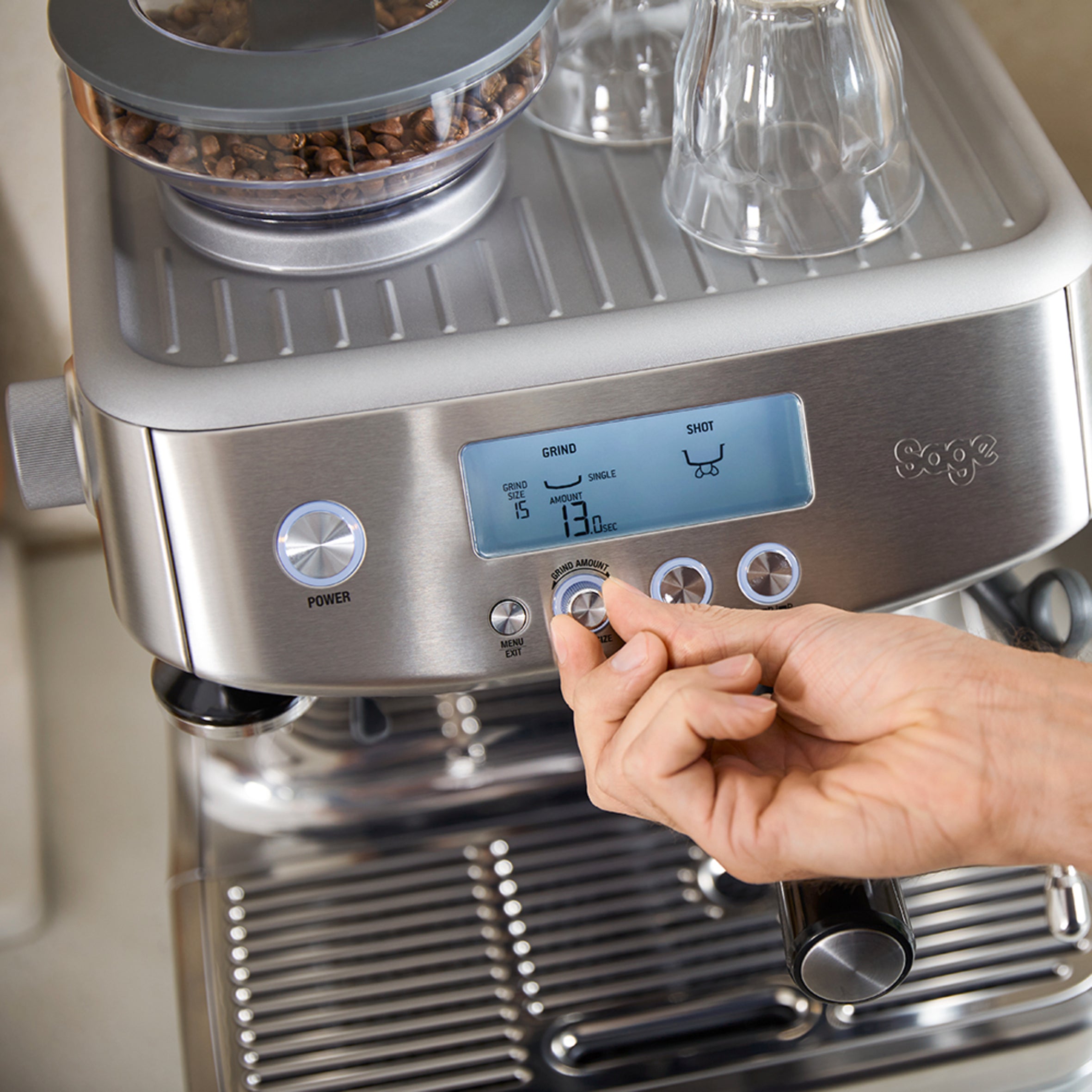 Sage Barista Pro™ Bean to Cup Coffee Machine - Stainless Steel