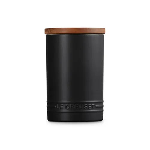 Le Creuset Stoneware Signature Storage Jar 770ml - Satin Black