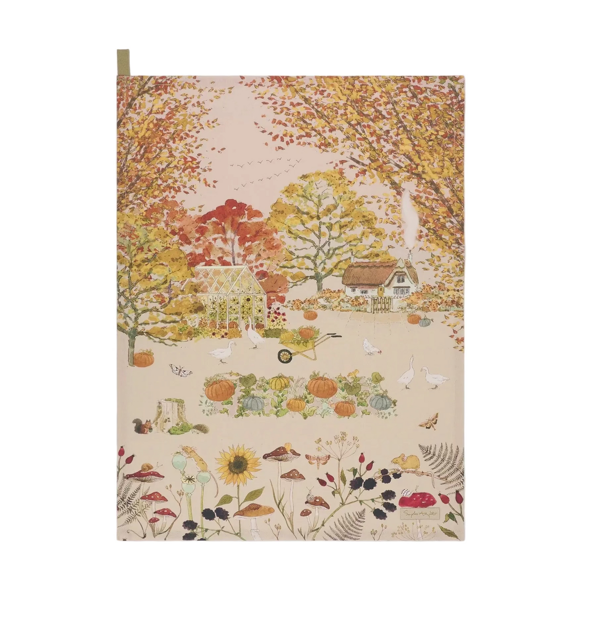 Sophie Allport Autumn Forage Scene Tea Towel