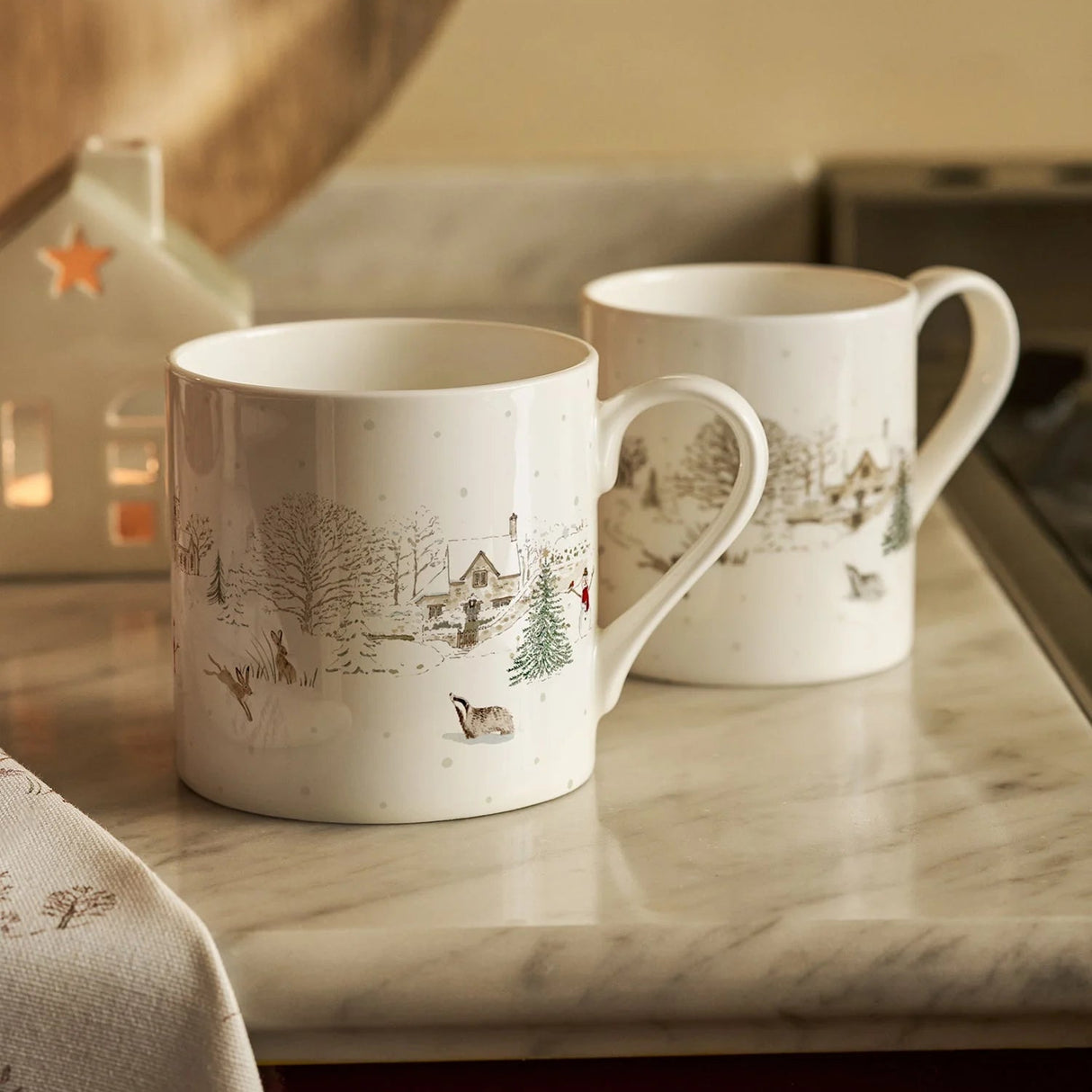 Sophie Allport Snowy Village Mug 425ml (Gift Boxed)