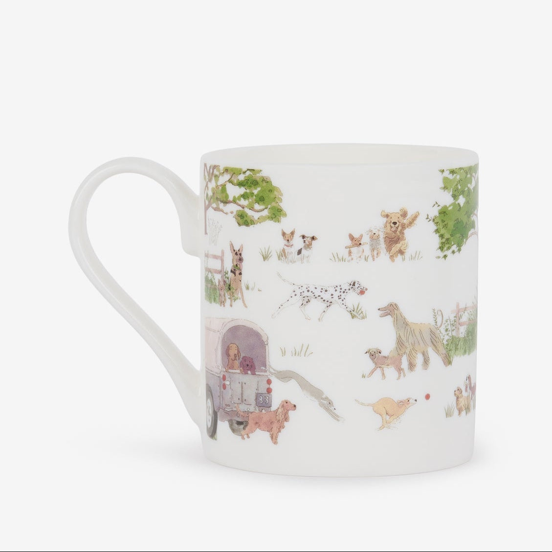 Sophie Allport Reverse of the Tails & Trails dog design mug