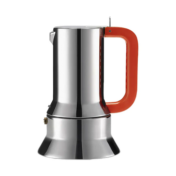 Alessi 9090 Manico Forato Espresso Coffee Maker (3 Cup) - Red