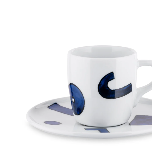 Alessi Itsumo Yunoki ware Set of 4pcs Espresso Cups with Saucer