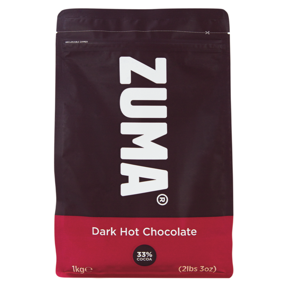 Zuma Dark Hot Chocolate (33% Cocoa) Bag 1kg I Redber Coffee