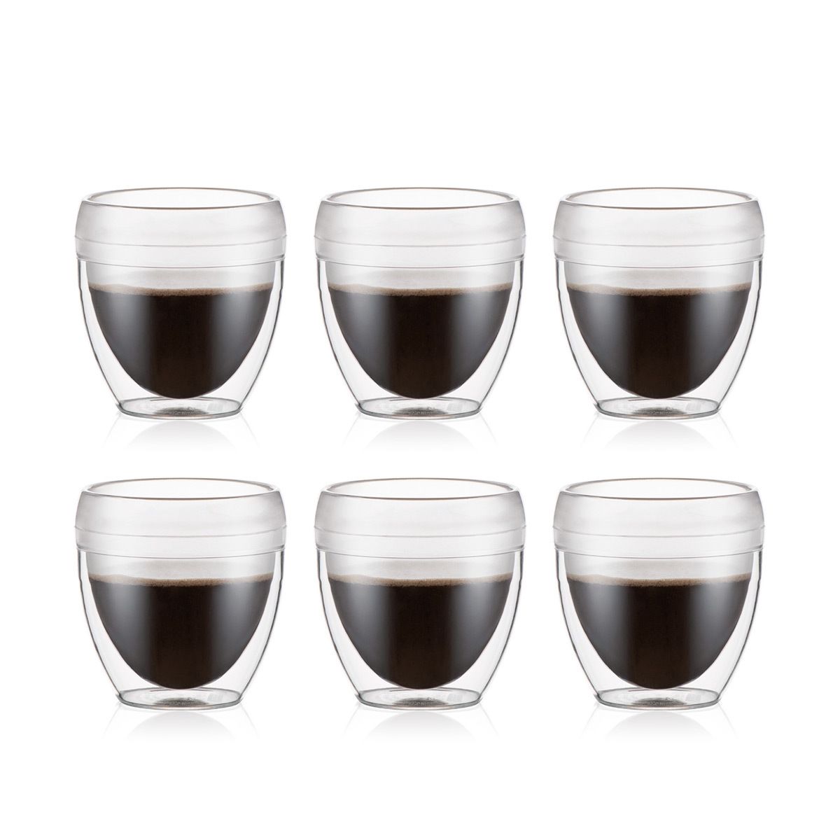 Bodum Pavina Outdoor Set of 6 Double Wall Tumblers, 0.25l, 8oz