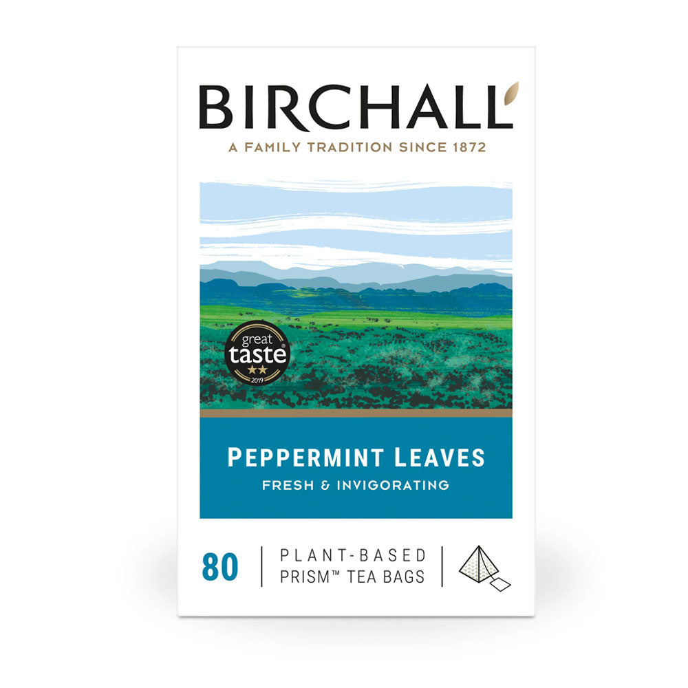 Birchall Plant-Based Prism Tea Bags 80pcs - Peppermint