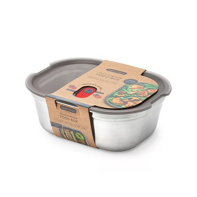 Black+Blum Multi Functional Steel Food Box- 1.2L Large