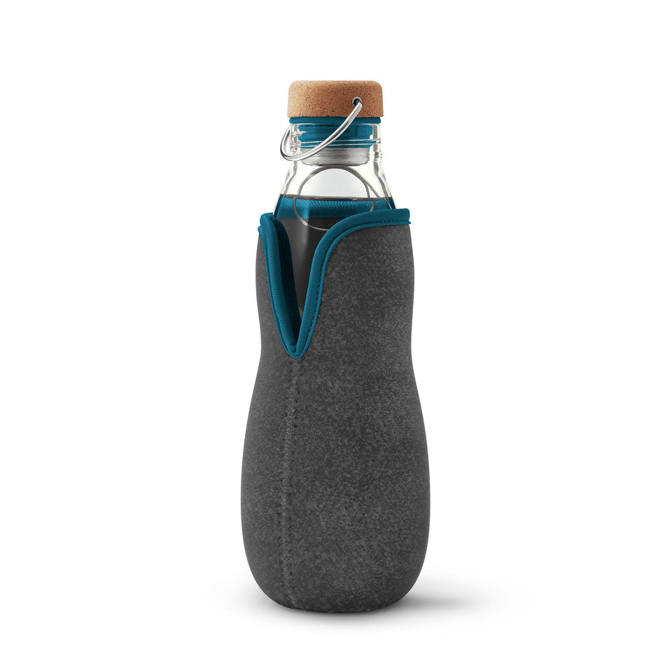 Black+Blum Eau Good Glass Bottle with Charcoal Filter 0.65L - Ocean