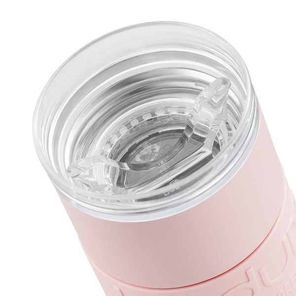 Bodum Stainless Steel Travel Mug 0.6L / 20oz. with Clear Lid - Strawberry