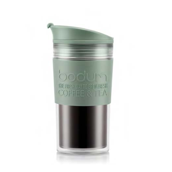 Bodum Travel Mug, Plastic, 0.35, 12 oz - Sage