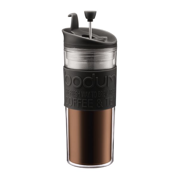 Bodum Travel Mug Press 0.45L - Black, Redber Coffee Roasters