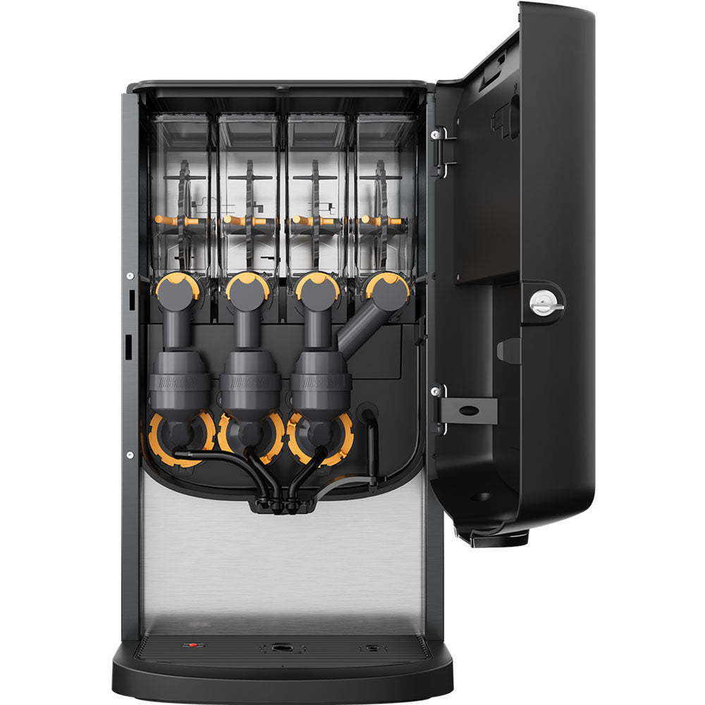 Bravilor Bonamat Bolero 43 Instant Beverage Machine with 4 canisters, fast brewing, and energy-saving mode, ideal for serving coffee, hot chocolate, and milk-based drinks in high-demand environments.