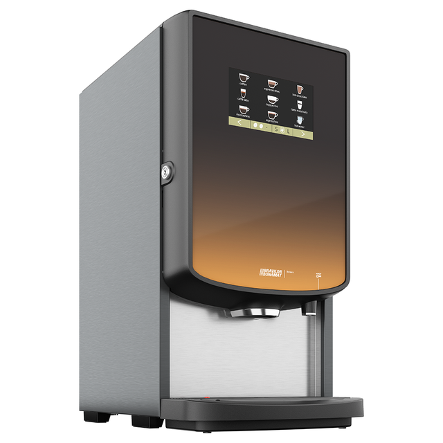 Bravilor BOLERO 32 Instant Ingredient Commercial Coffee Machine with triple canisters, touchscreen controls, and versatile beverage options for professional use. Redber Coffee