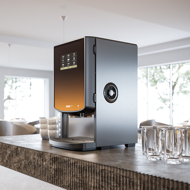 Bravilor BOLERO 32 Instant Ingredient Commercial Coffee Machine with triple canisters, touchscreen controls, and versatile beverage options for professional use. Redber Coffee