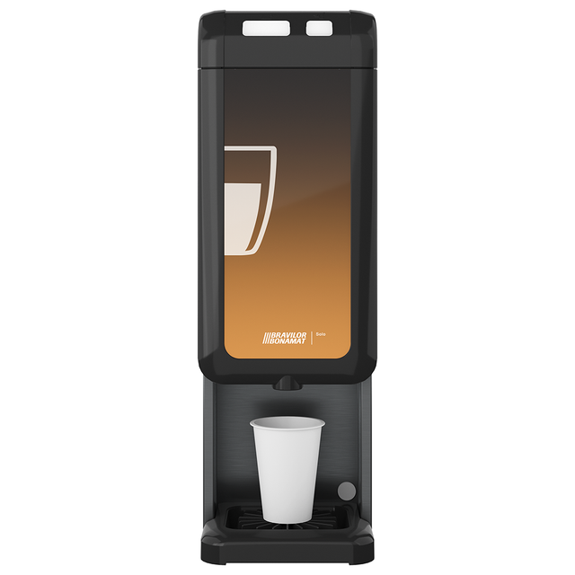 Bravilor SOLO Hot Chocolate Commercial Machine with a compact design, advanced mixing technology, and high-capacity canister for creamy hot chocolate.