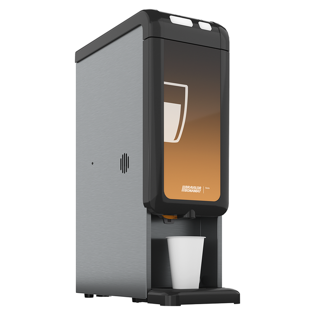 Bravilor SOLO Hot Chocolate Commercial Machine with a compact design, advanced mixing technology, and high-capacity canister for creamy hot chocolate.