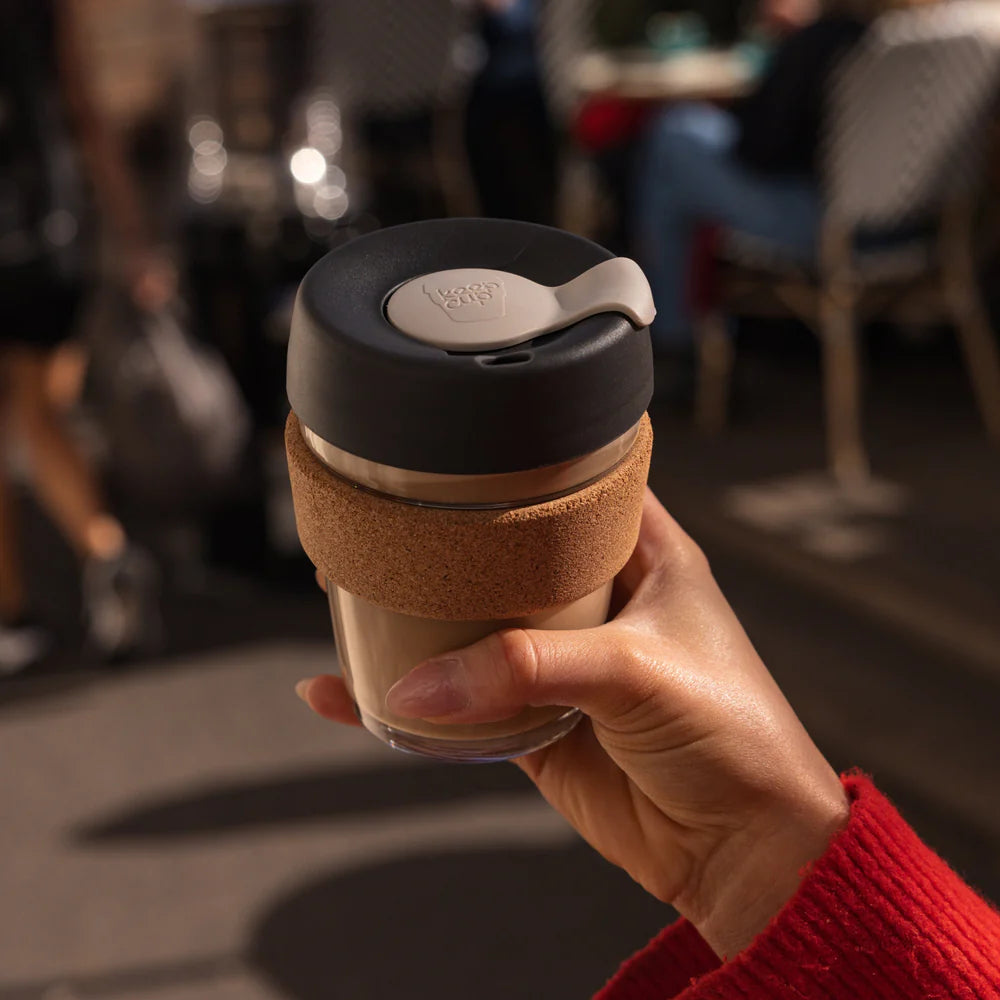 KeepCup Brew Cork Glass Coffee Cup 12oz - Press