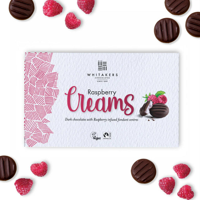 Whitakers Dark Chocolate Raspberry Fondant Creams 150g