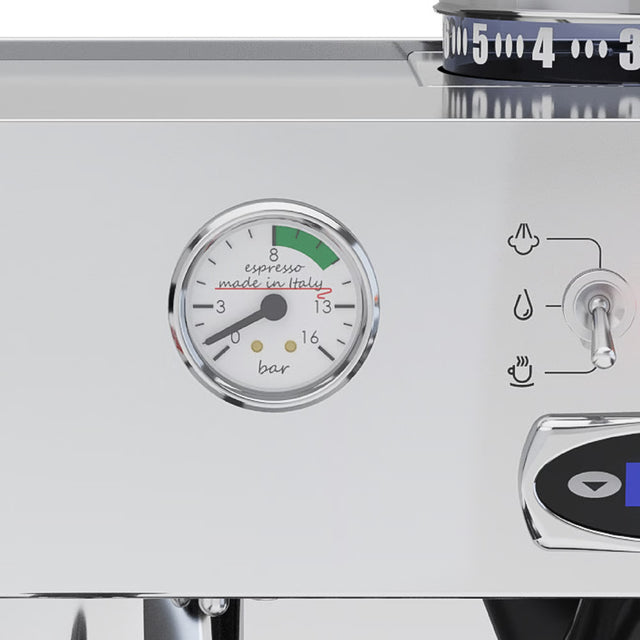 Lelit Anita Espresso Coffee Machine with Grinder - Silver