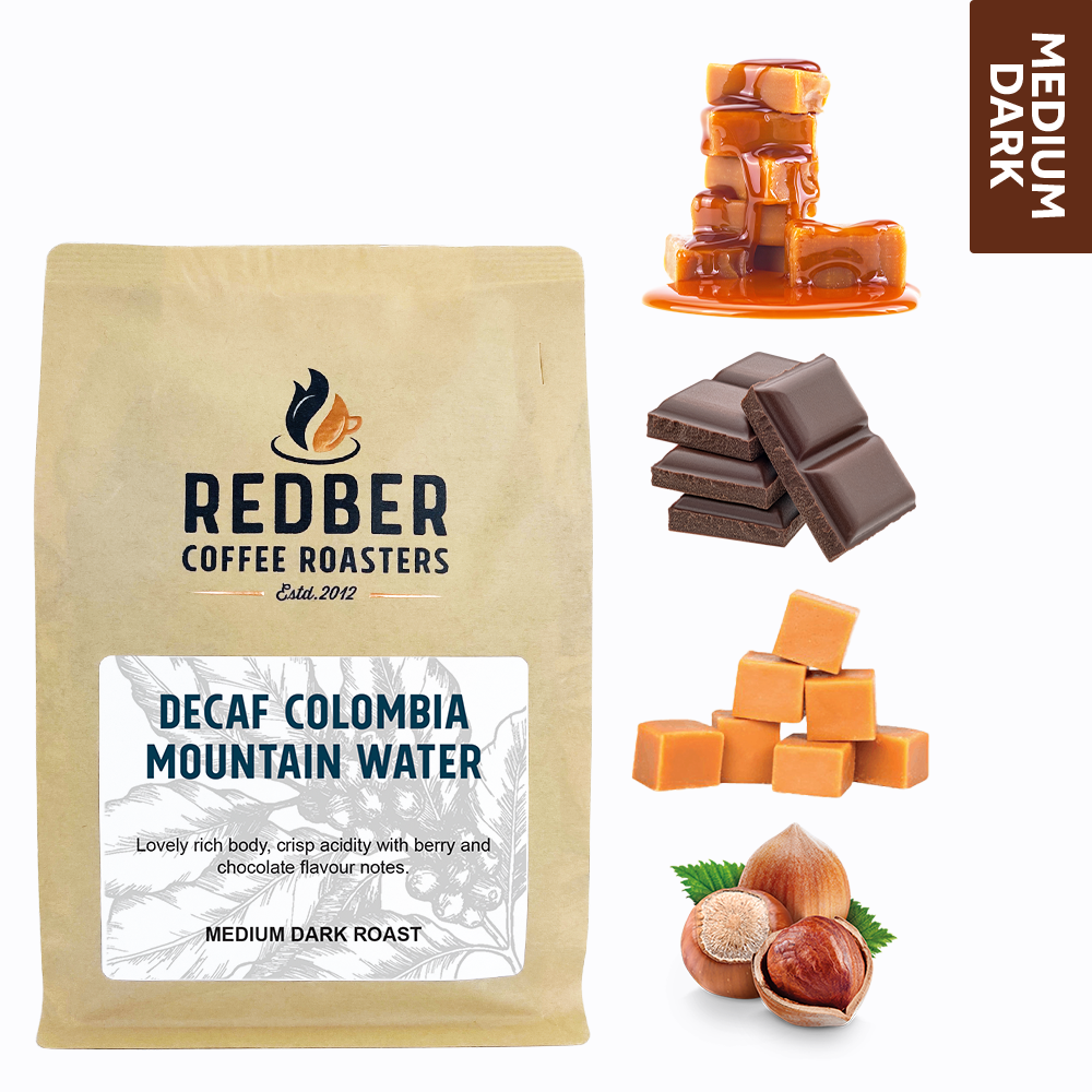 COLOMBIA MEDELLIN MOUNTAIN WATER DECAF COFFEE - Medium-Dark Roast Coffee