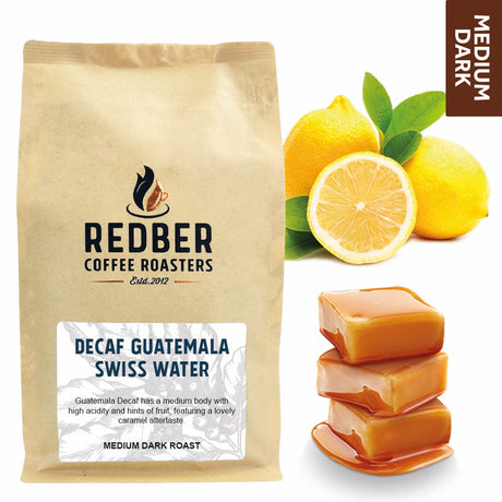 GUATEMALA SWISS WATER DECAF COFFEE - Medium-Dark Roast Coffee