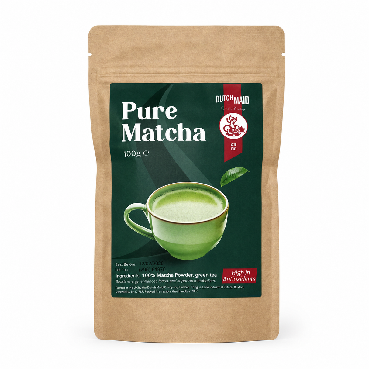 Dutch Maid Matcha Tea 100g Pouch