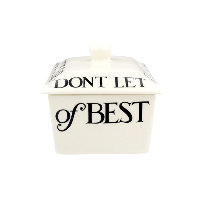 Emma Bridgewater Black Toast Half a Pound Small Butter Dish