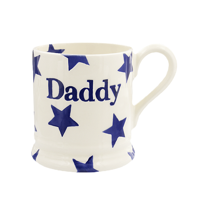Emma Bridgewater Blue Daddy Star Mug - 1/2 Pint
