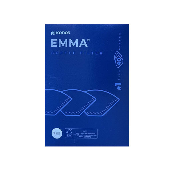 Emma Filter Papers Size 01, 40pcs - White