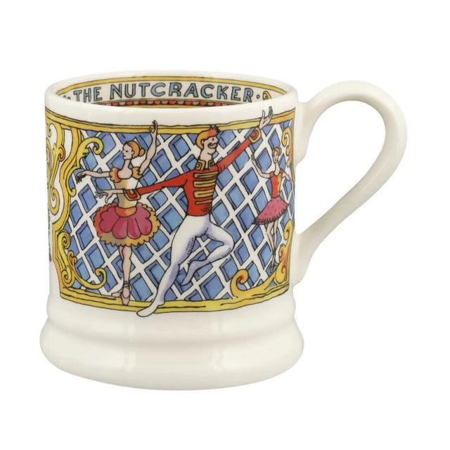 Mug with 'The Nutcracker' design featuring ballet dancers on a white background