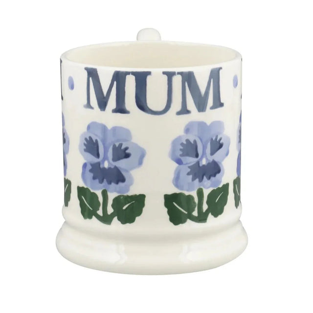 Emma Bridgewater Blue Pansies Mum 1/2 Pint Mug