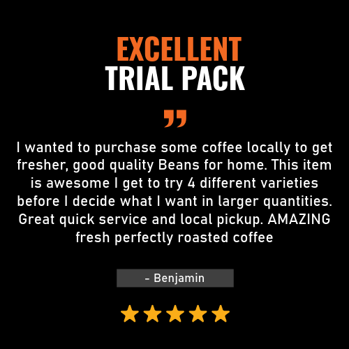 Customer review graphic for Redber Filter Coffee Taster Pack