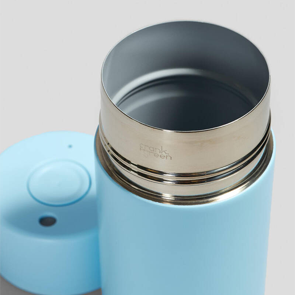 Frank Green 12oz Ceramic Reusable Cup with Push Button Lid - Sky Blue