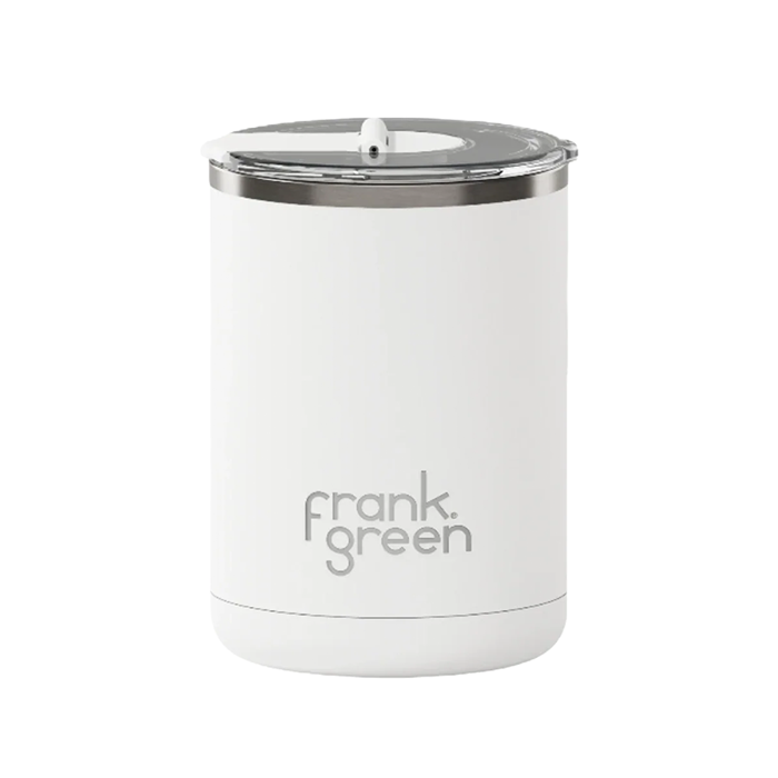 Frank Green 12oz/355ml Ceramic Coffee Cup with Hinged Lid - Cloud