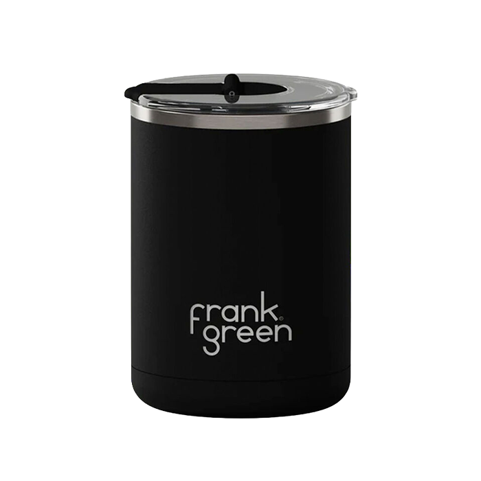 Frank Green 12oz/355ml Ceramic Coffee Cup with Hinged Lid - Midnight
