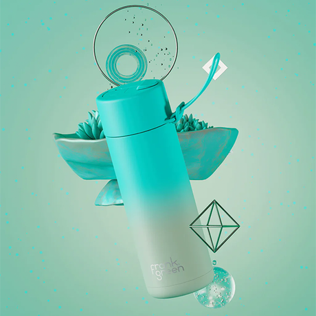 Frank Green 20oz/595ml Ceramic Reusable Straw Bottle -  Bondi Bliss