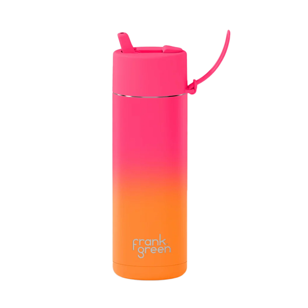 Frank Green 20oz/595ml Ceramic Reusable Straw Bottle - Summer Sunset