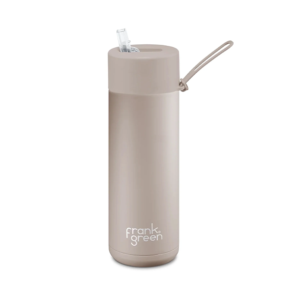 Frank Green 20oz/595ml Ceramic Reusable Straw Bottle - Moon Dust