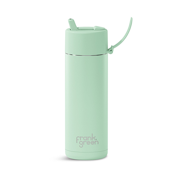 Frank Green 20oz/595ml Ceramic Reusable Bottle with Flip Straw - Mint Gelato