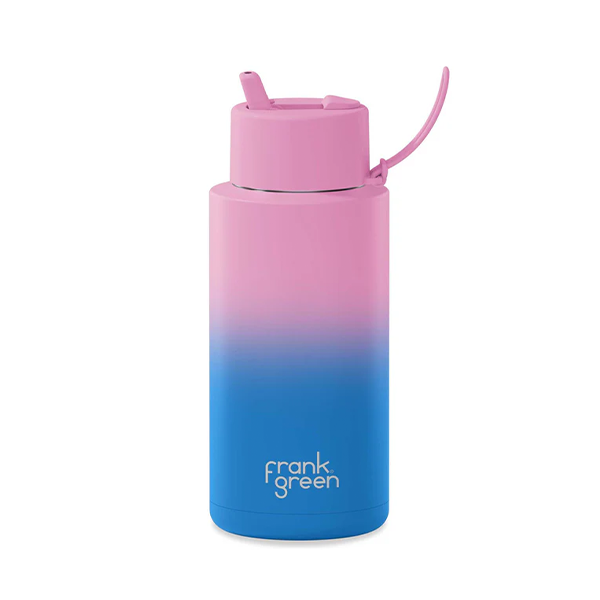 Frank Green 34oz/1005ml Ceramic Reusable Straw Bottle - Wild Orchid