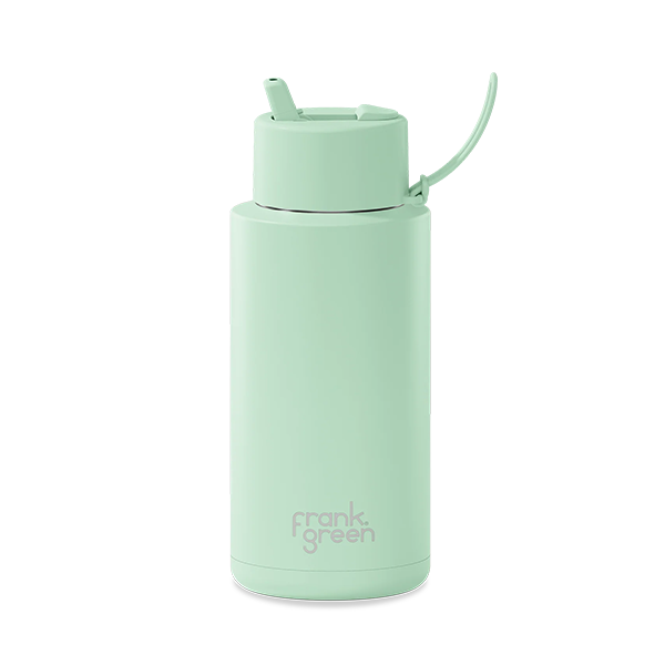 Frank Green 34oz/1005ml Ceramic Reusable Bottle with Flip Straw - Mint Gelato