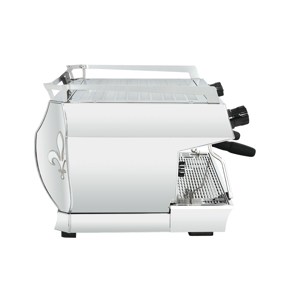 La Marzocco GB5 X espresso machine, designed for high-volume cafés and restaurants. Features dual PID temperature control, Auto-Volumetric (AV), and Auto Brew Ratio (ABR) for consistent, premium coffee. Available in 2-group, 3-group, and 4-group configurations, combining Italian craftsmanship with advanced brewing technology