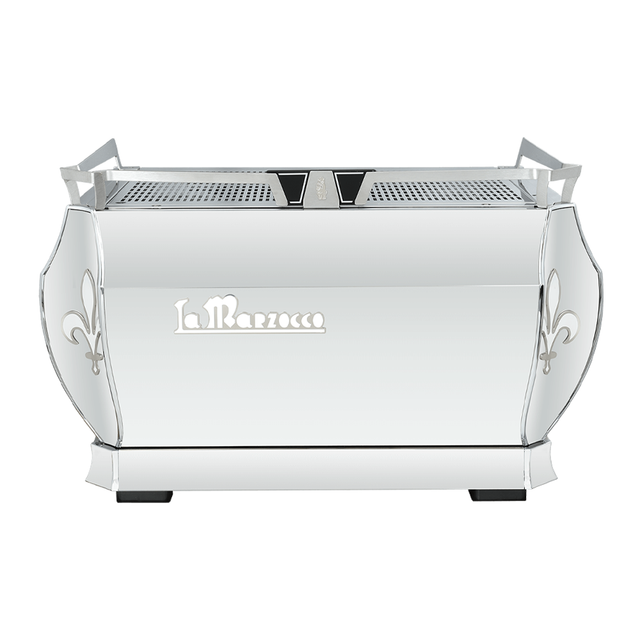 La Marzocco GB5 X espresso machine, designed for high-volume cafés and restaurants. Features dual PID temperature control, Auto-Volumetric (AV), and Auto Brew Ratio (ABR) for consistent, premium coffee. Available in 2-group, 3-group, and 4-group configurations, combining Italian craftsmanship with advanced brewing technology