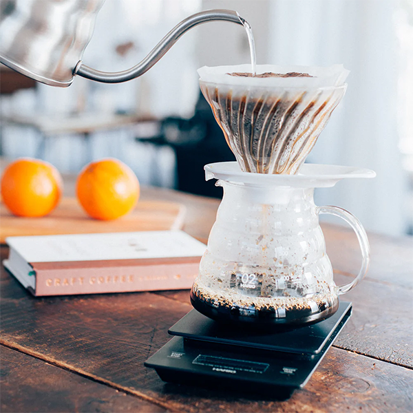 Hario V60 Glass Coffee Dripper Size 02 - White