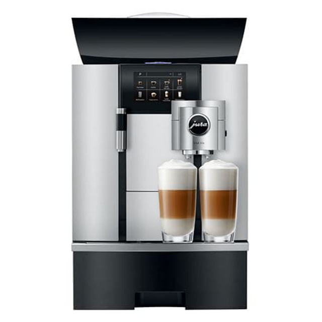JURA GIGA X3c coffee machine with 150-cup capacity, ceramic disc grinder, and customizable settings. Perfect for large offices and hospitality venues